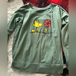 Green Sweatshirt with Woodstock